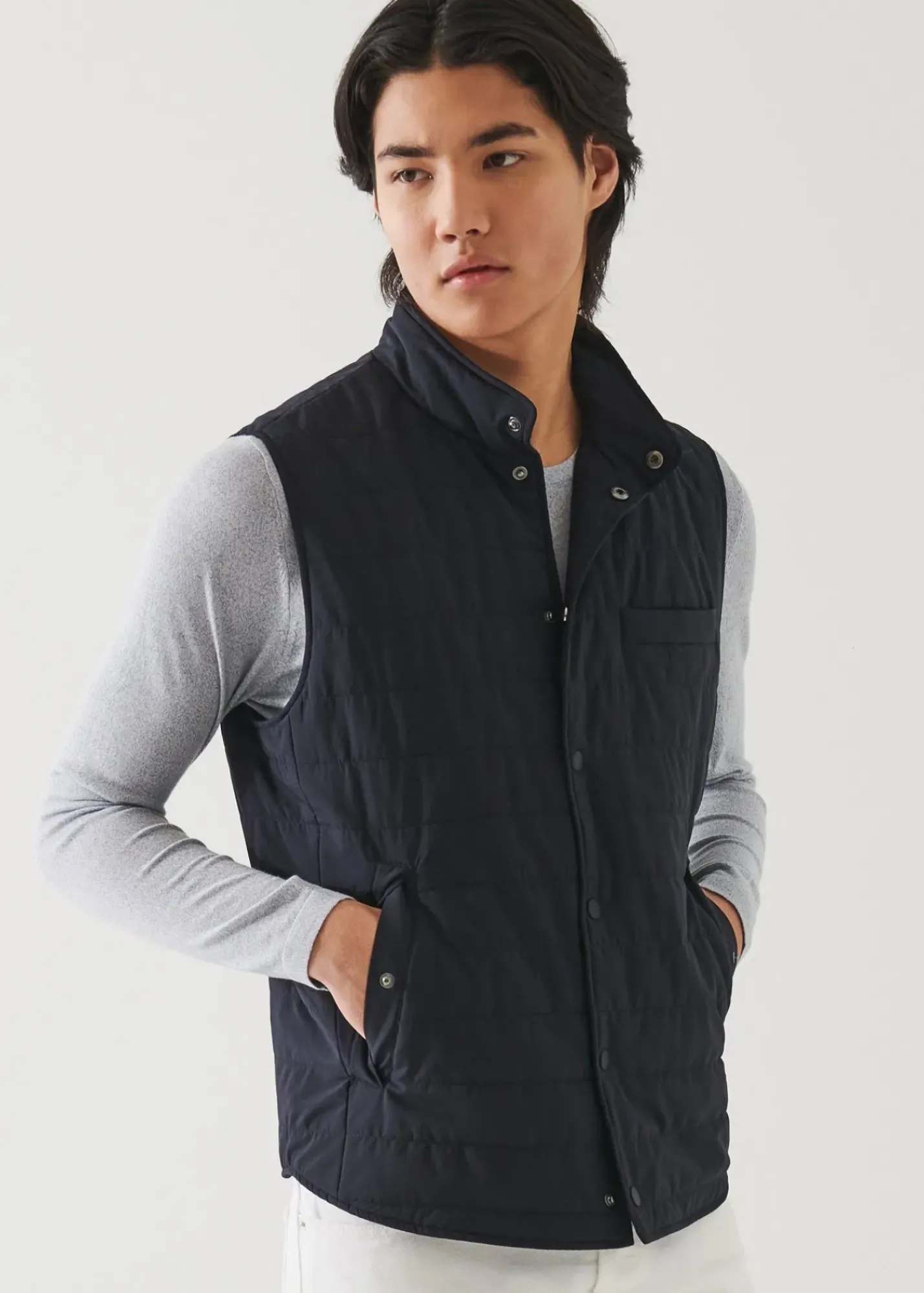 PATRICK ASSARAF Italian Nylon Quilted Vest|Men Outerwear