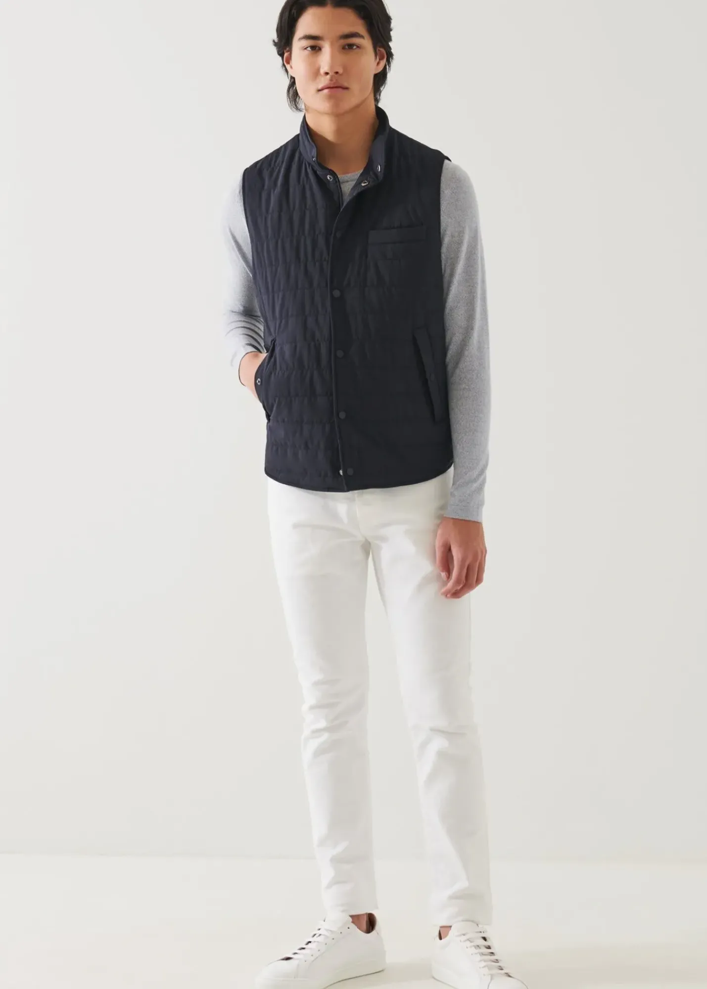 PATRICK ASSARAF Italian Nylon Quilted Vest|Men Outerwear