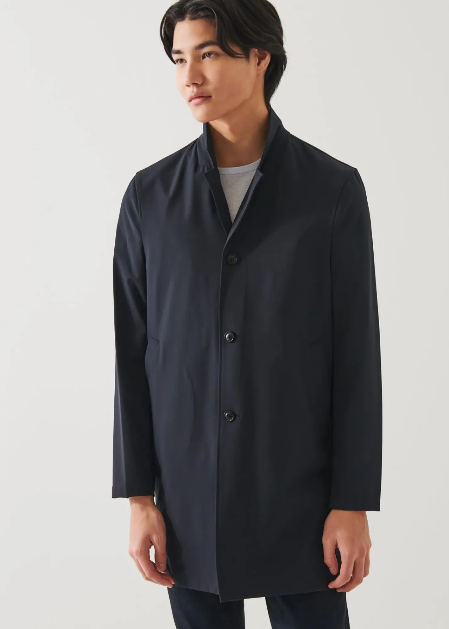 PATRICK ASSARAF Italian Nylon Trench Coat|Men Outerwear