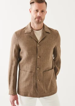PATRICK ASSARAF Italian One Pocket Shirt Jacket|Men Shirt Jackets