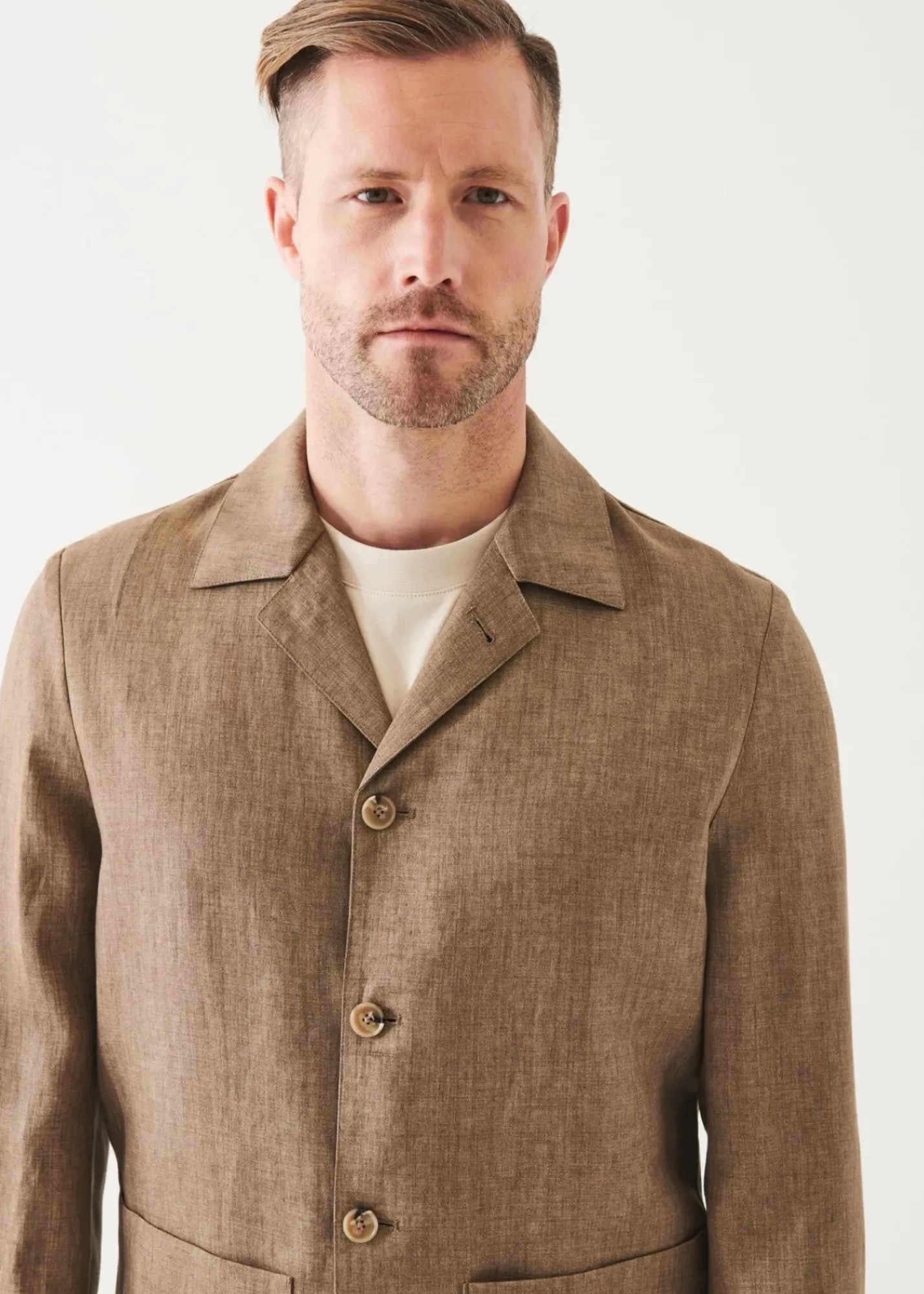 PATRICK ASSARAF Italian One Pocket Shirt Jacket|Men Shirt Jackets