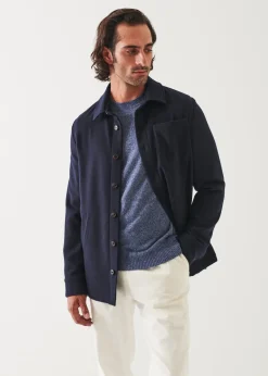 PATRICK ASSARAF Italian One Pocket Shirt Jacket|Men Outerwear