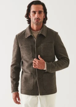 PATRICK ASSARAF Japanese Double-Face Shirt Jacket|Men Shirt Jackets