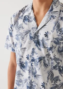 PATRICK ASSARAF Leaf Print Cotton Shirt|Men Shirts