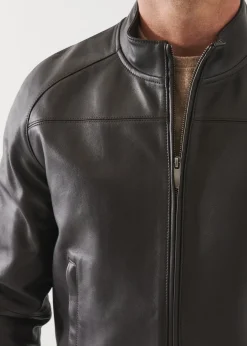 PATRICK ASSARAF Leather Zip-Up Bomber|Men Outerwear
