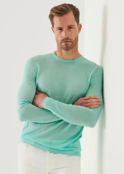 PATRICK ASSARAF Lightweight Merino Blend Crewneck Sweater|Men Knitwear