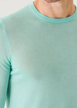 PATRICK ASSARAF Lightweight Merino Blend Crewneck Sweater|Men Knitwear