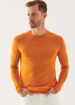 PATRICK ASSARAF Lightweight Merino Blend Crewneck Sweater|Men Knitwear