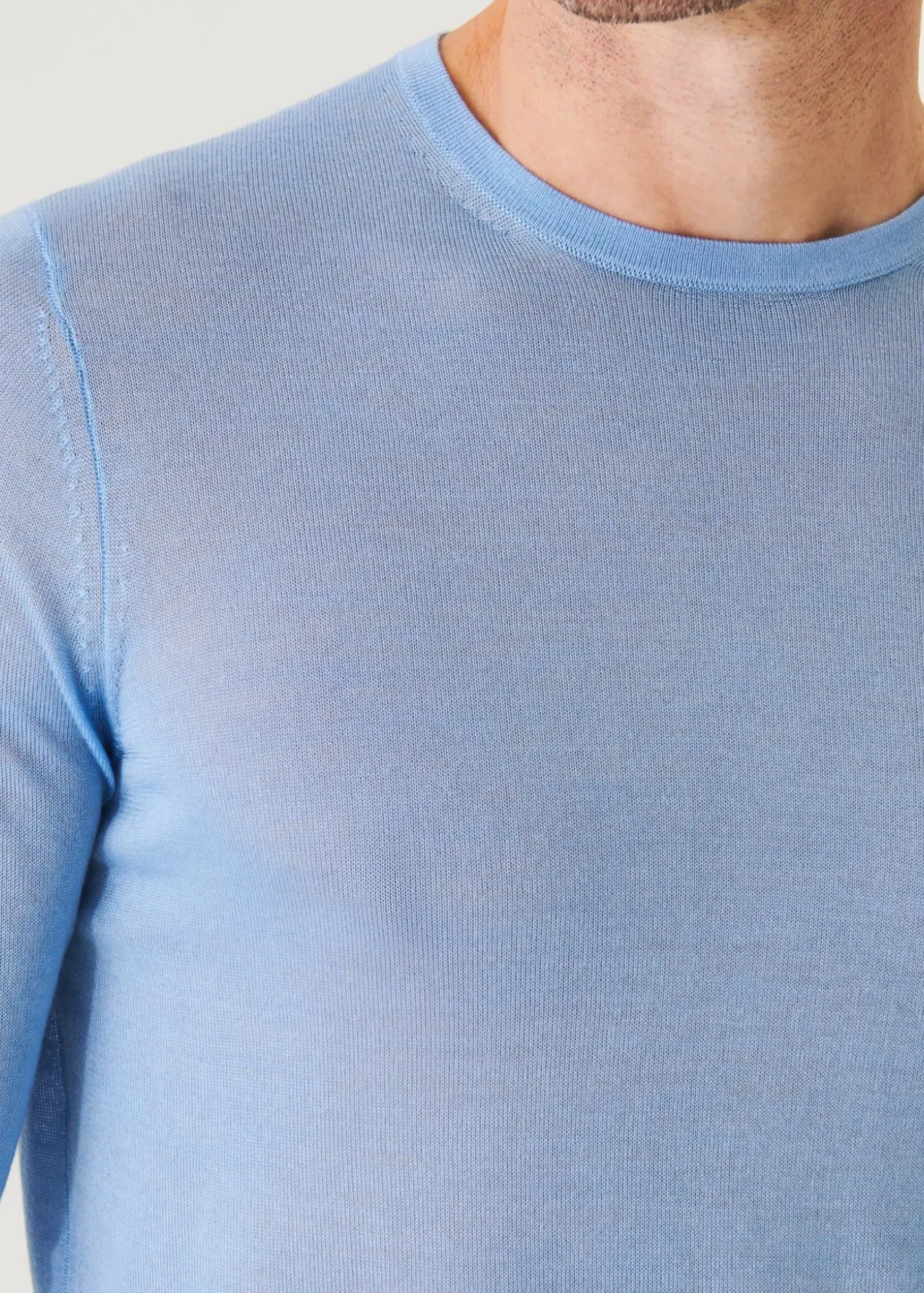 PATRICK ASSARAF Lightweight Merino Blend Crewneck Sweater|Men Knitwear