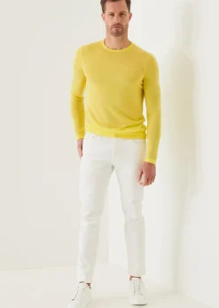PATRICK ASSARAF Lightweight Merino Blend Crewneck Sweater|Men Knitwear