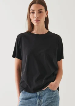 PATRICK ASSARAF Lightweight Pima Cotton Boyfriend T-Shirt|Women T-Shirts