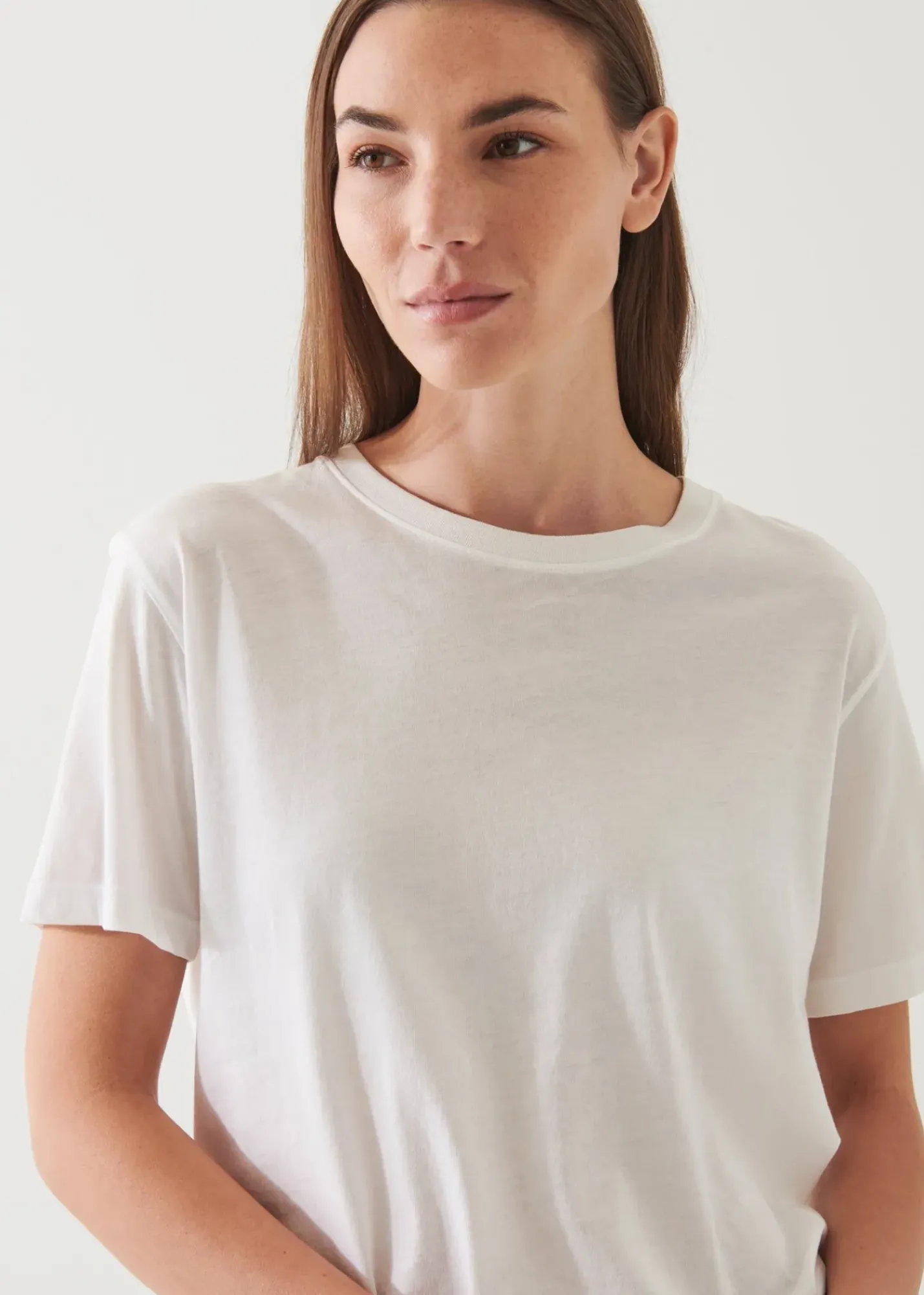 PATRICK ASSARAF Lightweight Pima Cotton Boyfriend T-Shirt|Women T-Shirts