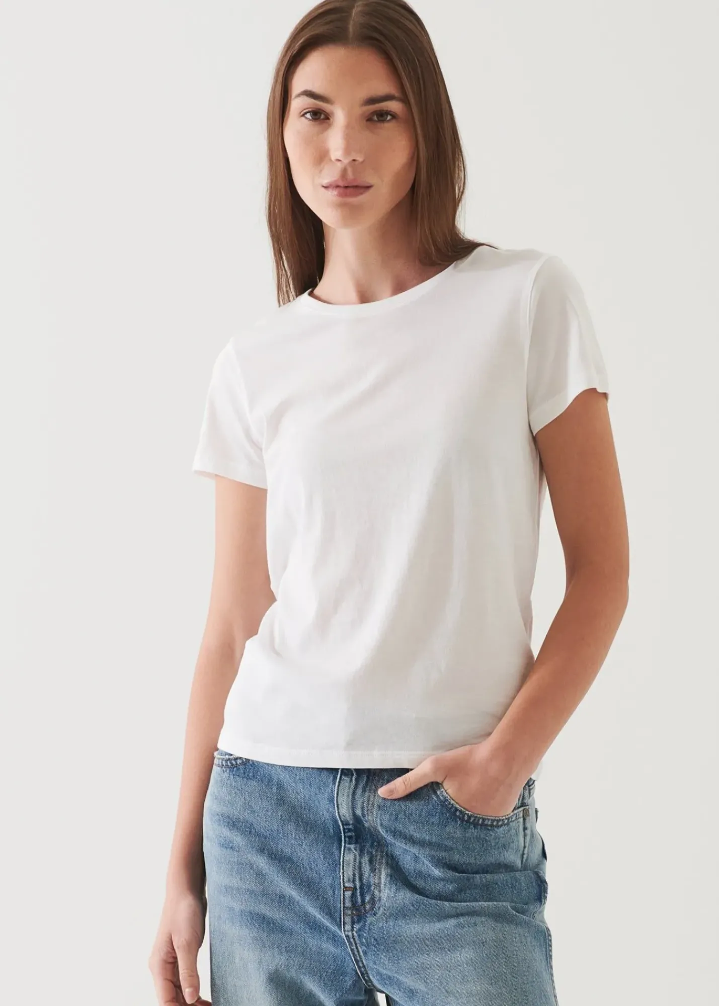PATRICK ASSARAF Lightweight Pima Cotton Classic T-Shirt|Women T-Shirts