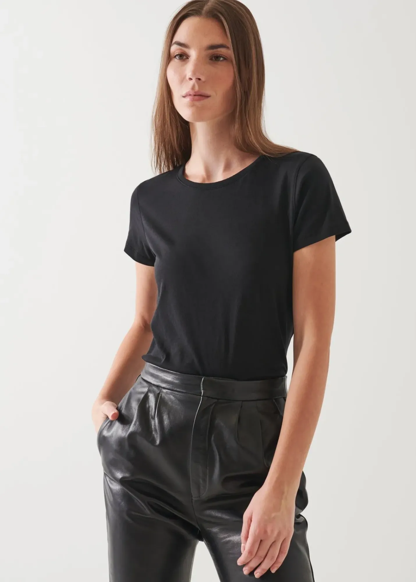 PATRICK ASSARAF Lightweight Pima Cotton Classic T-Shirt|Women T-Shirts