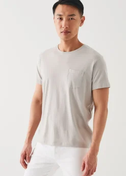 PATRICK ASSARAF Lightweight Pima Cotton Pocket T-Shirt|Men T-Shirts