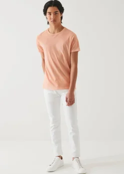 PATRICK ASSARAF Lightweight Pima Cotton Spray Wash T-Shirt|Men T-Shirts