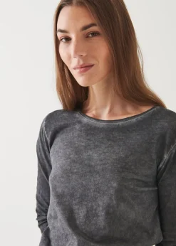 PATRICK ASSARAF Lightweight Pima Cotton Sublime Long Sleeve T-Shirt|Women T-Shirts