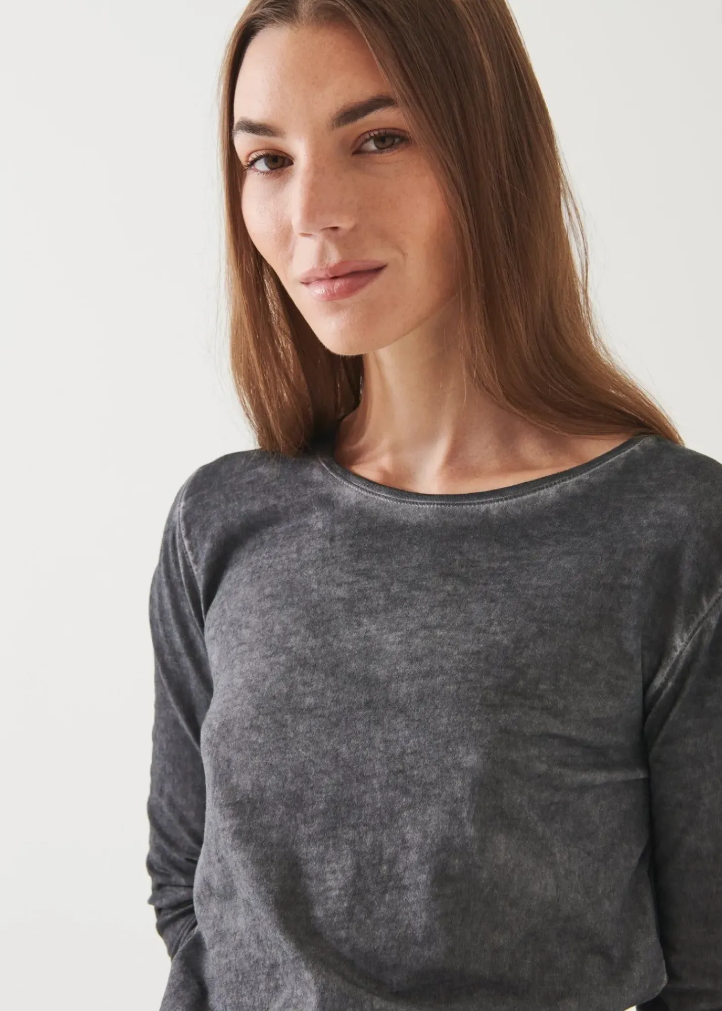 PATRICK ASSARAF Lightweight Pima Cotton Sublime Long Sleeve T-Shirt|Women T-Shirts