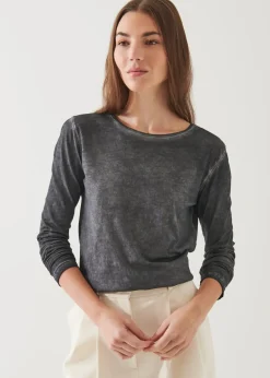 PATRICK ASSARAF Lightweight Pima Cotton Sublime Long Sleeve T-Shirt|Women T-Shirts