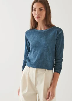 PATRICK ASSARAF Lightweight Pima Cotton Sublime Long Sleeve T-Shirt|Women T-Shirts