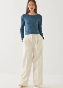 PATRICK ASSARAF Lightweight Pima Cotton Sublime Long Sleeve T-Shirt|Women T-Shirts