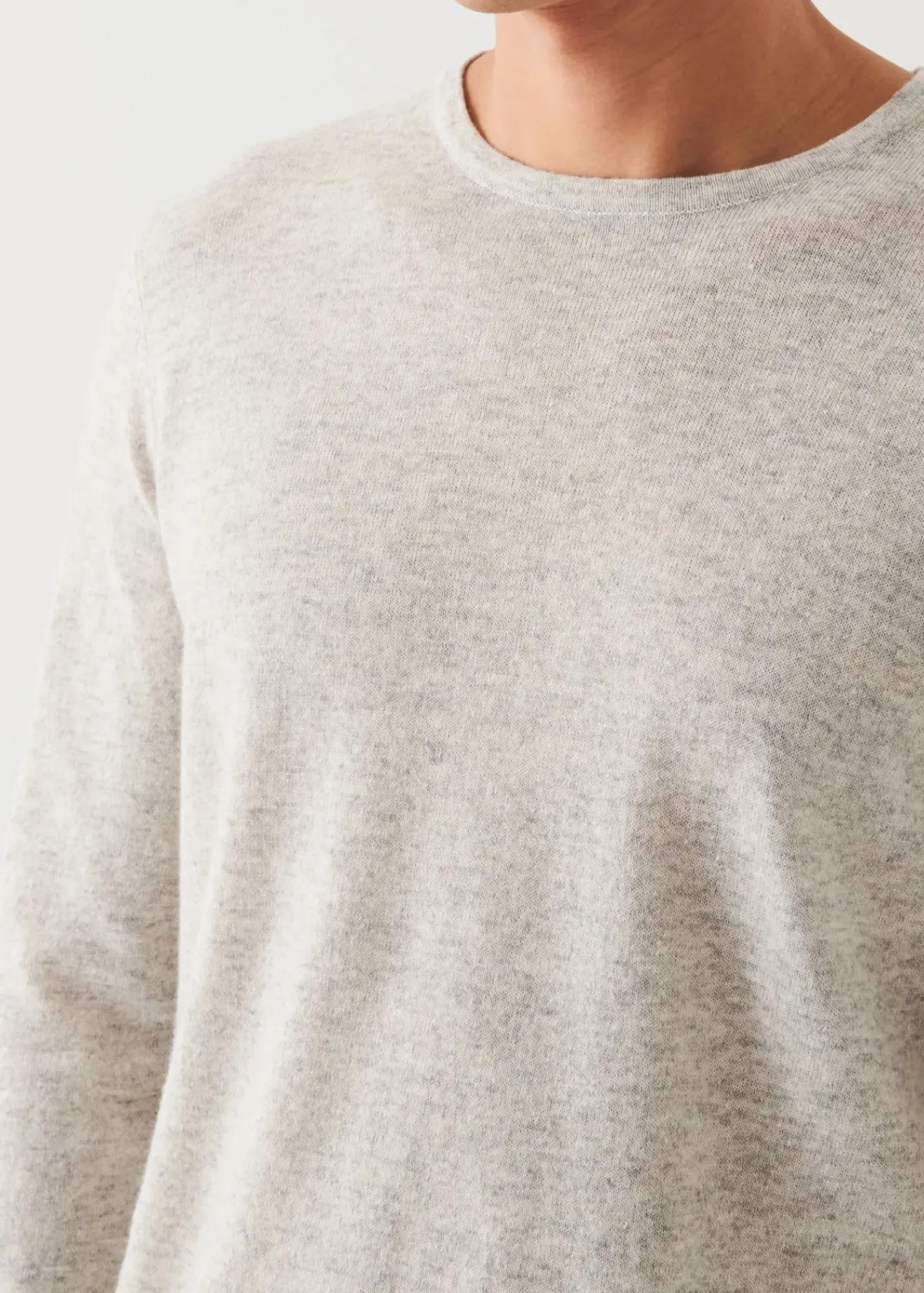 PATRICK ASSARAF Linen Blend Crewneck Sweater|Men Knitwear