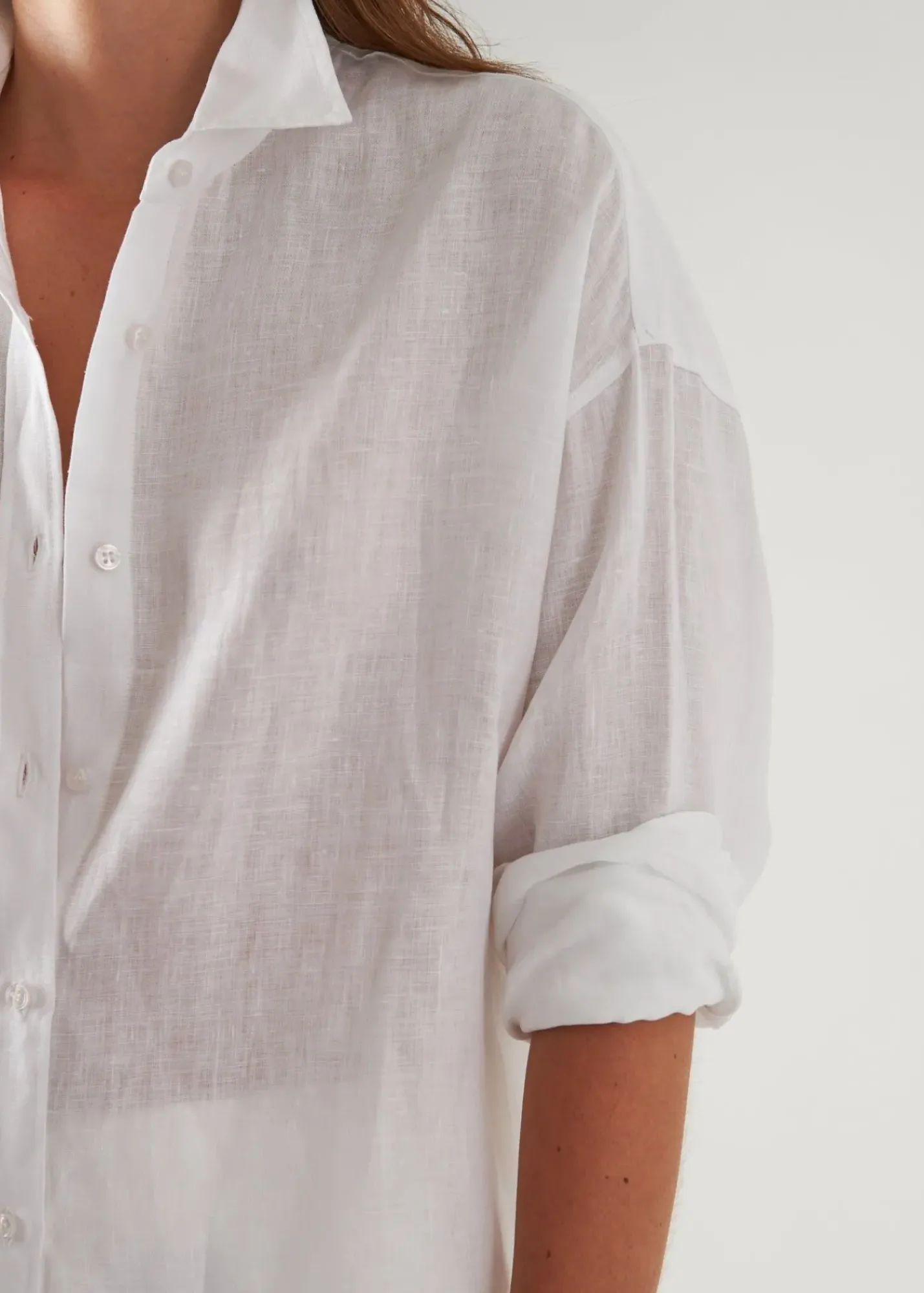 PATRICK ASSARAF Linen Boyfriend Shirt|Women Shirts