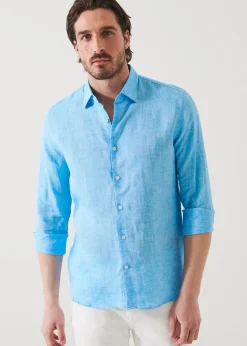 PATRICK ASSARAF Linen Chambray Shirt|Men Shirts