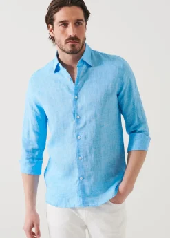 PATRICK ASSARAF Linen Chambray Shirt|Men Shirts