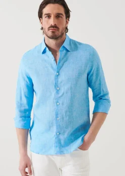PATRICK ASSARAF Linen Chambray Shirt|Men Shirts