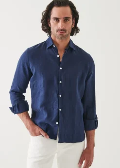 PATRICK ASSARAF Linen Chambray Shirt|Men Shirts