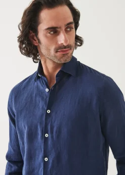 PATRICK ASSARAF Linen Chambray Shirt|Men Shirts
