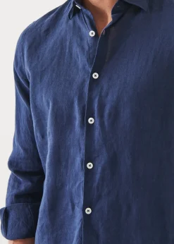 PATRICK ASSARAF Linen Chambray Shirt|Men Shirts