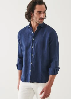 PATRICK ASSARAF Linen Chambray Shirt|Men Shirts
