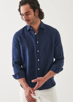 PATRICK ASSARAF Linen Chambray Shirt|Men Shirts