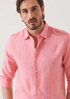 PATRICK ASSARAF Linen Chambray Shirt|Men Shirts