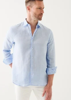 PATRICK ASSARAF Linen Chambray Shirt|Men Shirts