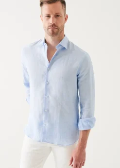 PATRICK ASSARAF Linen Chambray Shirt|Men Shirts