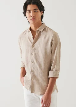 PATRICK ASSARAF Linen Chambray Shirt|Men Shirts
