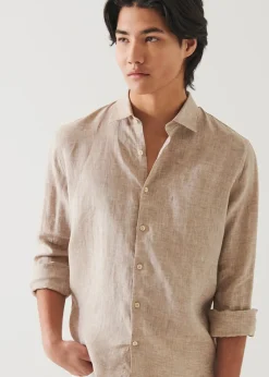 PATRICK ASSARAF Linen Chambray Shirt|Men Shirts