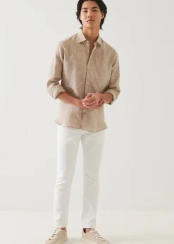 PATRICK ASSARAF Linen Chambray Shirt|Men Shirts