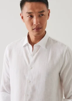 PATRICK ASSARAF Linen Chambray Shirt|Men Shirts
