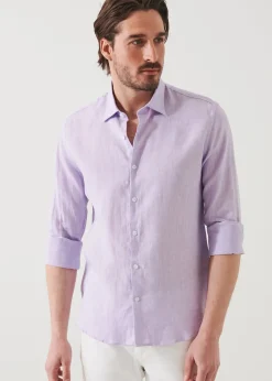 PATRICK ASSARAF Linen Chambray Shirt|Men Shirts