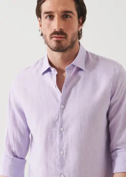 PATRICK ASSARAF Linen Chambray Shirt|Men Shirts