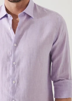 PATRICK ASSARAF Linen Chambray Shirt|Men Shirts