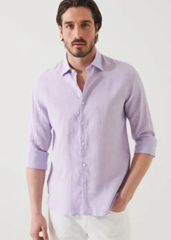 PATRICK ASSARAF Linen Chambray Shirt|Men Shirts