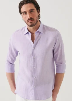 PATRICK ASSARAF Linen Chambray Shirt|Men Shirts