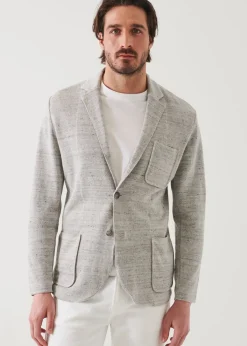PATRICK ASSARAF Linen Cotton Blend Blazer|Men Blazers