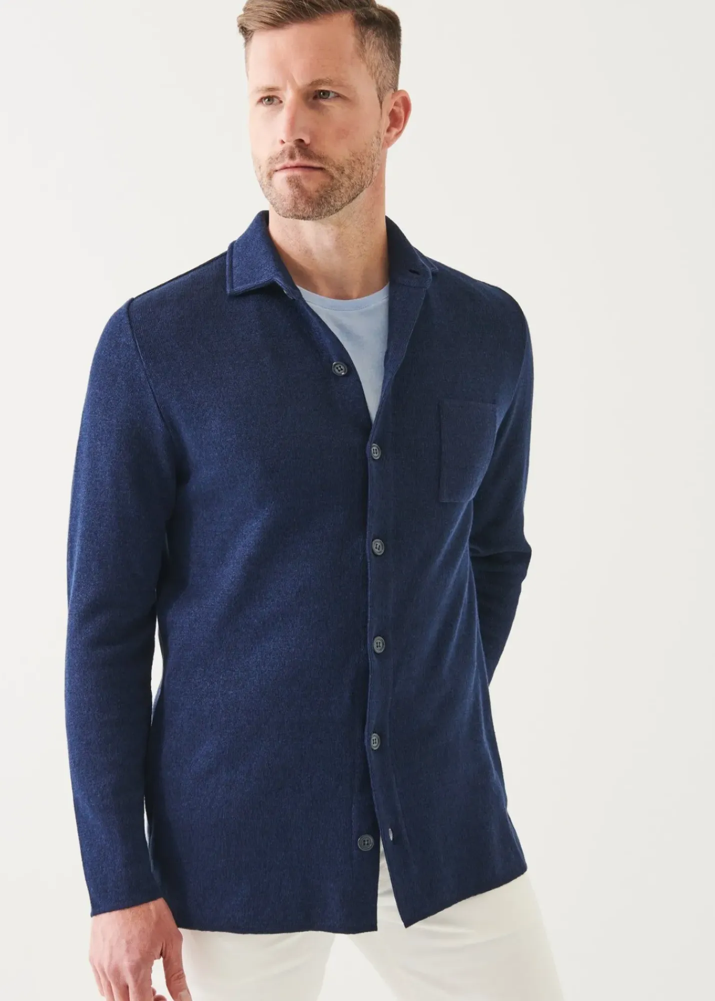 PATRICK ASSARAF Linen Cotton Blend Shirt Jacket|Men Shirt Jackets