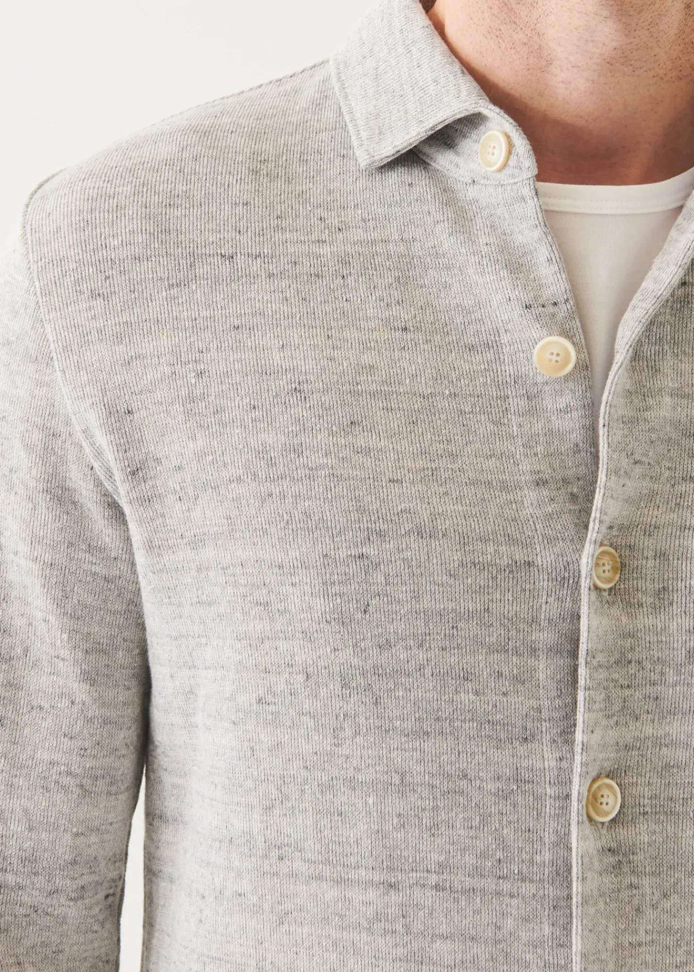 PATRICK ASSARAF Linen Cotton Blend Shirt Jacket|Men Shirt Jackets